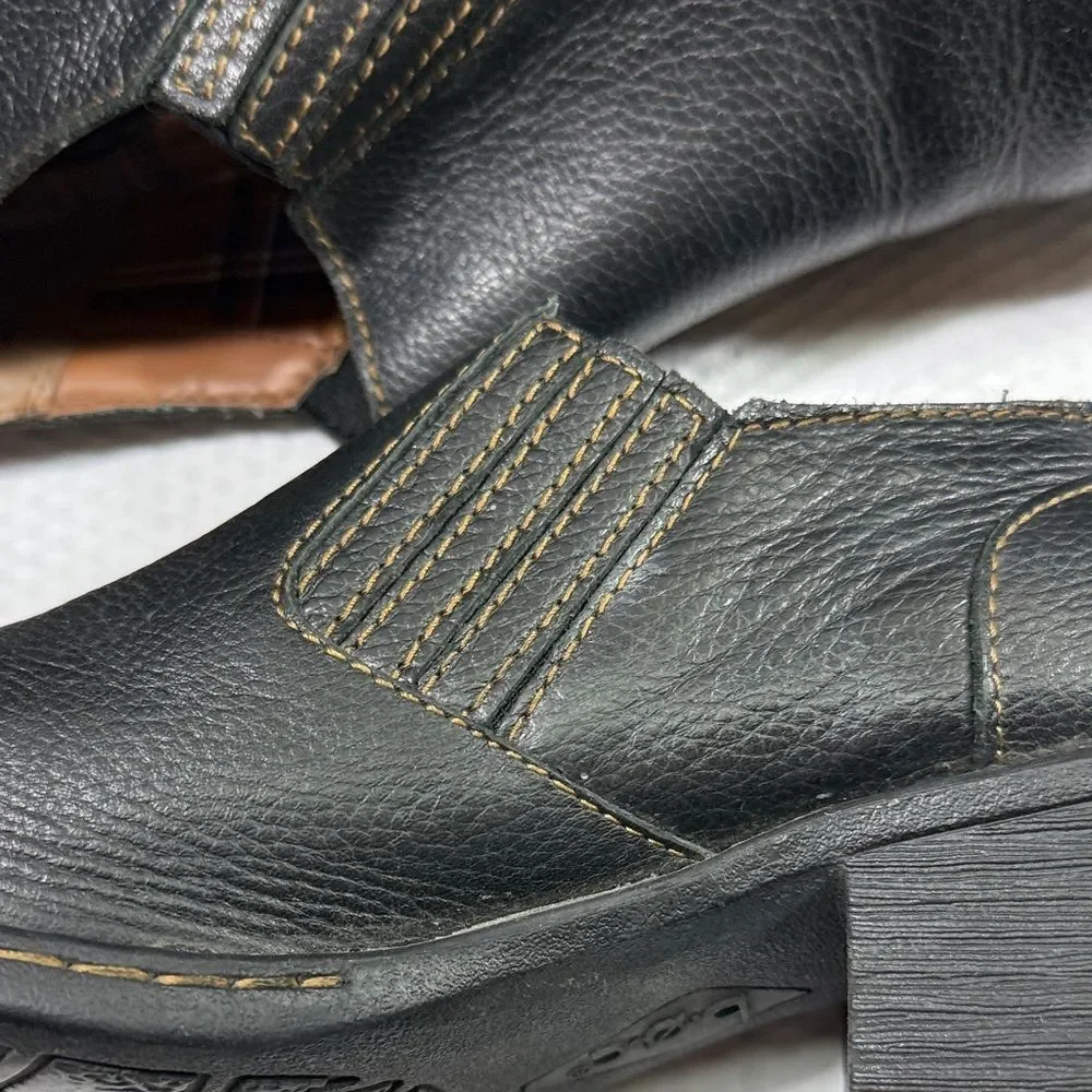 boc Women’s Black Leather Slip-Ons Size 8.5